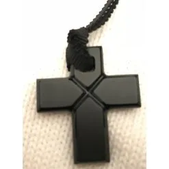 Baccarat Collier Croix Noir -Collier Soldes 49307 4