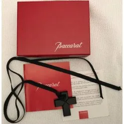 Baccarat Collier Croix Noir -Collier Soldes 49307 5