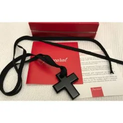 Baccarat Collier Croix Noir -Collier Soldes 49307 9