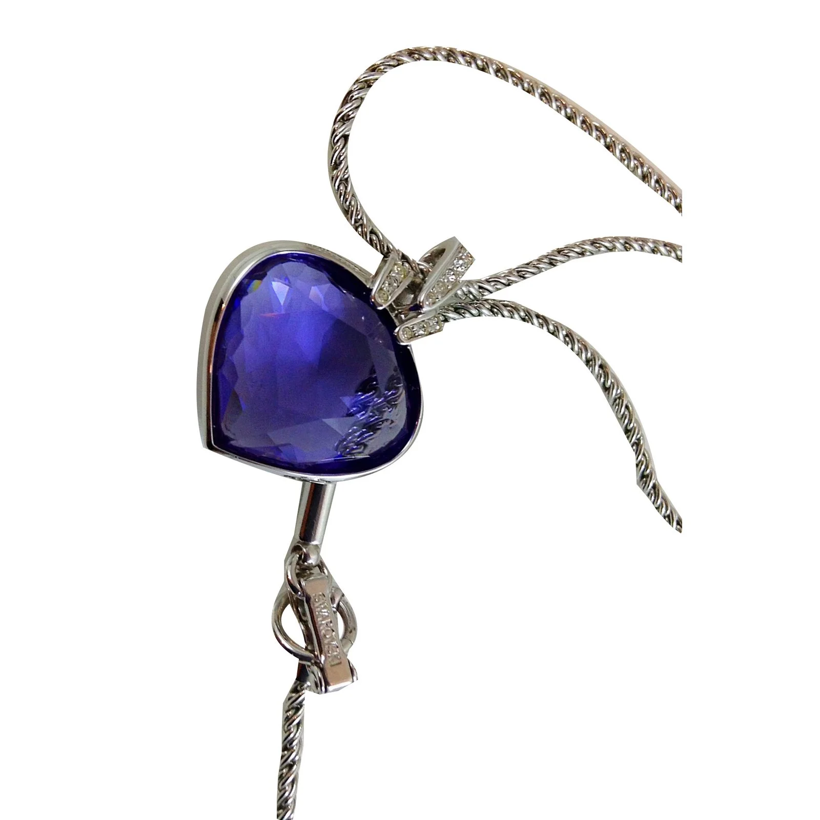 Swarovski Collier Argenté Violet 2 Swarovski Collier Argenté Violet – Image 2