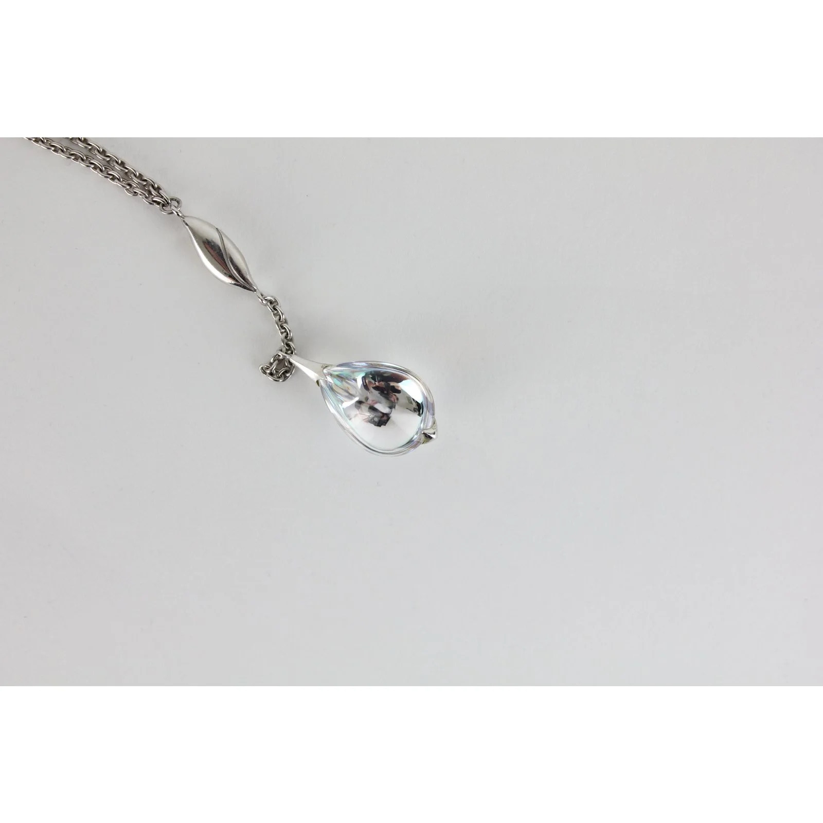 Baccarat Collier En Argent Et Pendentif En Cristal Argenté 4 Baccarat Collier En Argent Et Pendentif En Cristal Argenté – Image 4