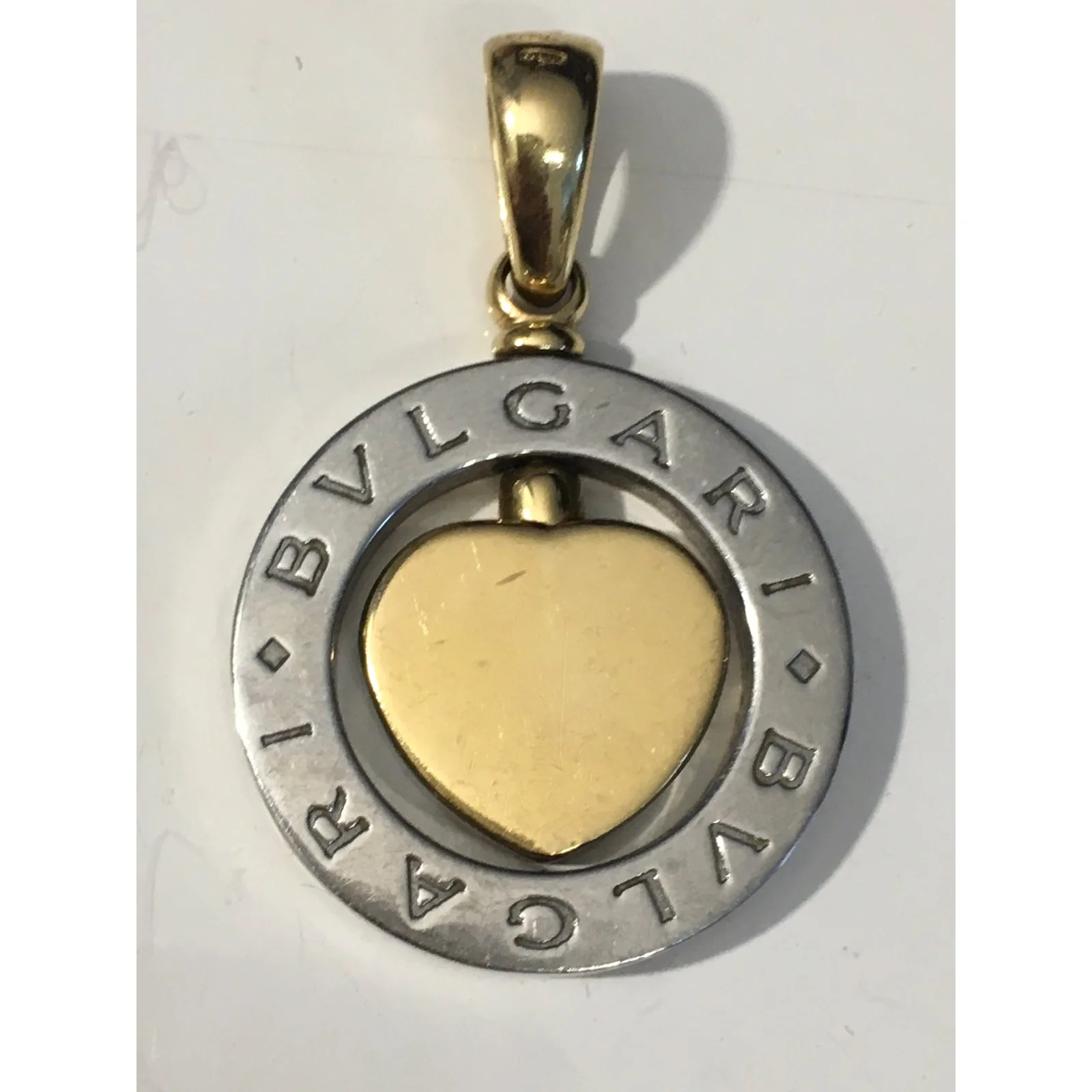 Bulgari Pendentif Argenté Doré 3 Bulgari Pendentif Argenté Doré – Image 3