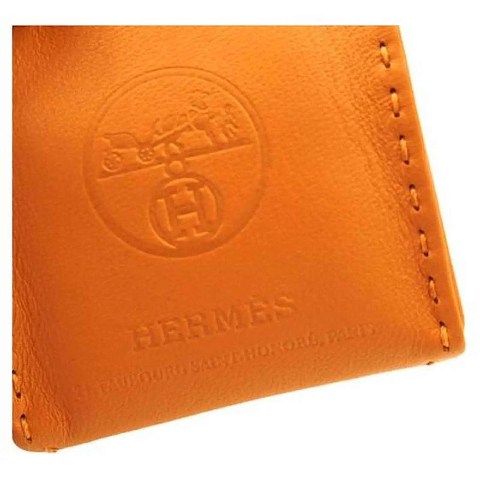 Hermès Hermes Orange Shopping Bag Milo Lambskin Swift Mini Charm 4 Hermès Hermes Orange Shopping Bag Milo Lambskin Swift Mini Charm – Image 4