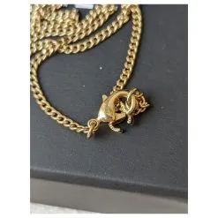 Chanel CC F16Collier Pendentif Avec Logo En Cristal V GHW Dans Une Boîte Doré -Collier Soldes 572306 10