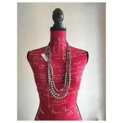 Weekend Max Mara MAX MARA Collier Week-end En Fausses Perles Gris -Collier Soldes 591230 10