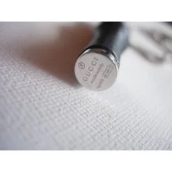 Sautoit Bambou Gucci En Argent 925 Et Cuir Noir Argenté -Collier Soldes 61745 3