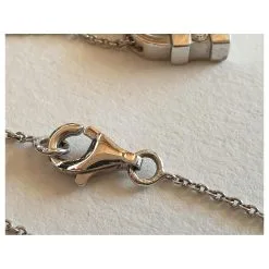 Autre Marque Pendentif Cadenas Or Blanc 750/000 Et Diamants Argenté -Collier Soldes 632129 7