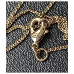 Chanel CC B12Un Collier En Cristal Carré Classique Avec Logo Dans Le Reçu De L'étiquette GHW Doré -Collier Soldes 647750 3