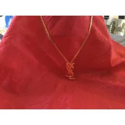 Yves Saint Laurent Pendentifs Plaqué Or Ysl Doré -Collier Soldes 65808 3