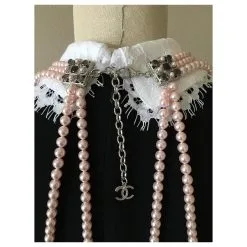 Chanel Collier De Corps Multicouche Runway Pink Pearl Rose 19 Chanel Collier De Corps Multicouche Runway Pink Pearl Rose -Collier Soldes 669360 10