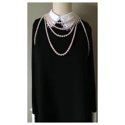 Chanel Collier De Corps Multicouche Runway Pink Pearl Rose 13 Chanel Collier De Corps Multicouche Runway Pink Pearl Rose -Collier Soldes 669360 4