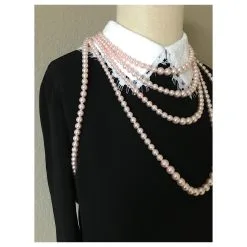 Chanel Collier De Corps Multicouche Runway Pink Pearl Rose 15 Chanel Collier De Corps Multicouche Runway Pink Pearl Rose -Collier Soldes 669360 6