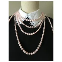 Chanel Collier De Corps Multicouche Runway Pink Pearl Rose 17 Chanel Collier De Corps Multicouche Runway Pink Pearl Rose -Collier Soldes 669360 8