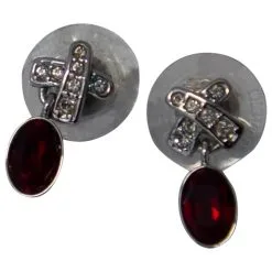 Parure Swarovski Boucles D'oreilles Et Collier En Cristal Rouge 19 Parure Swarovski Boucles D'oreilles Et Collier En Cristal Rouge -Collier Soldes 677541 10