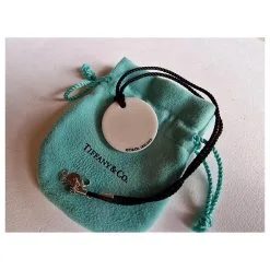 Autre Marque Notes En Porcelaine, Soie Et Argent Massifs 925 Noir Argenté Blanc -Collier Soldes 747624 6