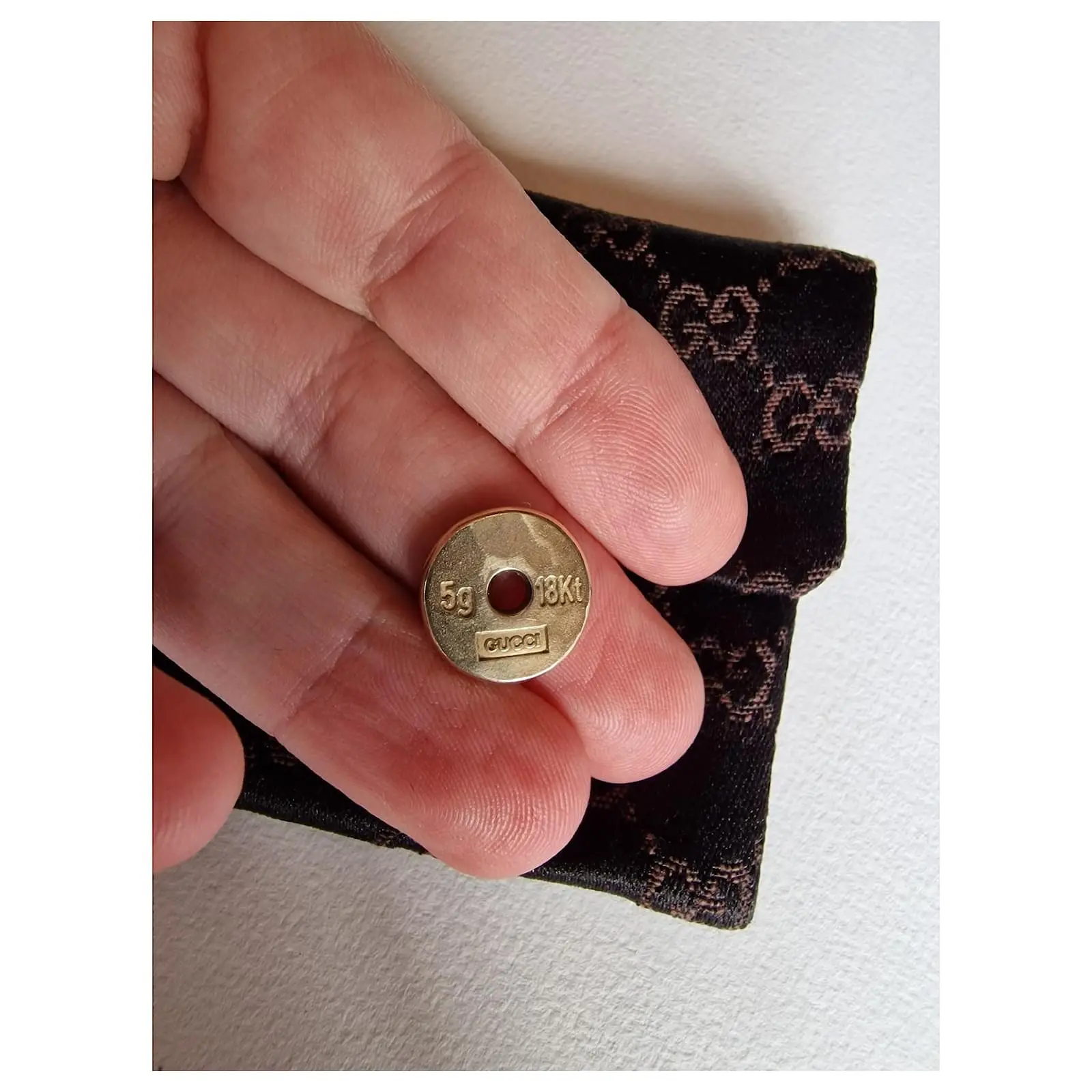 Gucci 5 Gram 18k En Or Jaune 750/000 Doré 3 Gucci 5 Gram 18k En Or Jaune 750/000 Doré – Image 3