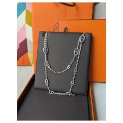 Hermès Farandole 160 Cm Long Collier Argent 925 Boîte Tout Neuf Bijouterie Argentée -Collier Soldes 747983 10
