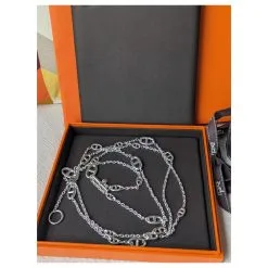 Hermès Farandole 160 Cm Long Collier Argent 925 Boîte Tout Neuf Bijouterie Argentée -Collier Soldes 747983 6