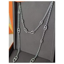 Hermès Farandole 160 Cm Long Collier Argent 925 Boîte Tout Neuf Bijouterie Argentée -Collier Soldes 747983 9