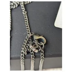 Chanel CC 14Collier B Logo Black Pearl Ruthenium Dans L'étiquette De La Boîte Noir -Collier Soldes 748035 4