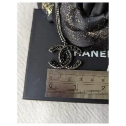 Chanel CC 14Collier B Logo Black Pearl Ruthenium Dans L'étiquette De La Boîte Noir -Collier Soldes 748035 5