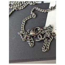 Chanel CC 14Collier B Logo Black Pearl Ruthenium Dans L'étiquette De La Boîte Noir -Collier Soldes 748035 6