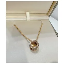 Bulgari B.Zéro1 Collier Pendentif Rock En 18 Or Rose Kt Avec Clous Et Inserts En Céramique Noire Bijouterie Dorée -Collier Soldes 769948 9