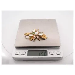 Autres Bijoux VINTAGE PENDENTIF CHRISTIAN LACROIX FLEUR ORNEE DE PIERRES GOLDEN FLOWER PENDANT Doré -Collier Soldes 784679 4