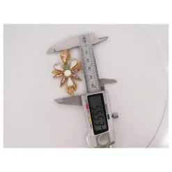 Autres Bijoux VINTAGE PENDENTIF CHRISTIAN LACROIX FLEUR ORNEE DE PIERRES GOLDEN FLOWER PENDANT Doré -Collier Soldes 784679 5