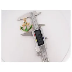 Autres Bijoux Christian Lacroix VINTAGE BROCHE LACROIX PENDENTIF ANCRE BLEU VERT DORE ANCHOR PENDANT BROOCH Doré -Collier Soldes 784682 7