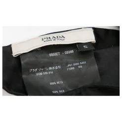 Prada SS07 Bandeau Noué En Soie Noir -Collier Soldes 845340 4