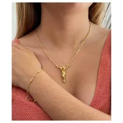 Autre Marque Édition Limitée Salvador Dali Non. 525/1000 Christ De Saint Jean De La Croix. Gold 18K. Doré -Collier Soldes 846627 3