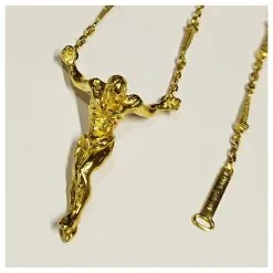 Autre Marque Édition Limitée Salvador Dali Non. 525/1000 Christ De Saint Jean De La Croix. Gold 18K. Doré -Collier Soldes 846627 7