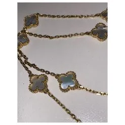 Van Cleef & Arpels Sautoir Alhambra 11 Motifs Or Jaune -Collier Soldes 849018 6