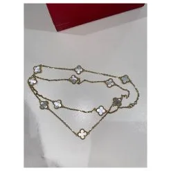 Van Cleef & Arpels Sautoir Alhambra 11 Motifs Or Jaune -Collier Soldes 849018 7