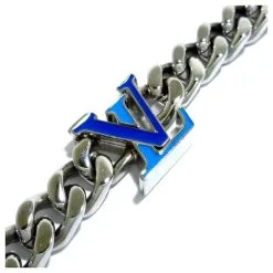 Autres Bijoux Louis Vuitton Collier Chaîne LV Argenté -Collier Soldes 866123 4