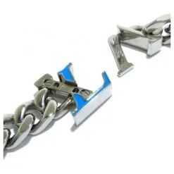 Autres Bijoux Louis Vuitton Collier Chaîne LV Argenté -Collier Soldes 866123 6