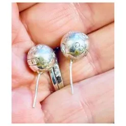 Vintage Tiffany & Co. Boucles D'oreilles Tête De Boule Argenté Bijouterie Argentée -Collier Soldes 870617 7