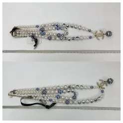 Chanel CC A19Boucles D'oreilles Collier Et Boucles D'oreilles La Pausa Cruise Avec Logo C Et Perles Bleues 18 Chanel CC A19Boucles D'oreilles Collier Et Boucles D'oreilles La Pausa Cruise Avec Logo C Et Perles Bleues -Collier Soldes 878330 9