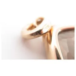 Autres Bijoux PENDENTIF POMELLATO RITRATTO EN OR ROSE 18K DIAMANTS QUARTZ FUME PENDANT Doré -Collier Soldes 881526 4