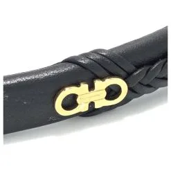 Salvatore Ferragamo Gancini Noir -Collier Soldes 882042 3