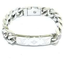 Autres Bijoux Louis Vuitton Bracelet Chaîne Monogramme Argenté