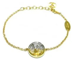 Autres Bijoux Louis Vuitton Bracelet L à V Argenté Doré