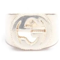 Autres Bijoux Gucci Chevalière G Entrelacés Argenté