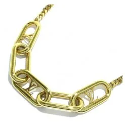 Autres Bijoux Louis Vuitton Collier Chaîne Signature Doré
