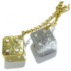 Autres Bijoux Louis Vuitton Collier Pendentif Lucky Gram Argenté Doré