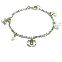 Autres Bijoux Chanel Marque De Coco Doré Écru