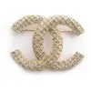 Autres Bijoux NEUF BROCHE CHANEL LOGO CC & STRASS AB5207 EN METAL DORE NEW GOLDEN BROOCH Doré