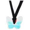 Autres Bijoux NEUF PENDENTIF BACCARAT PAPILLON CRISTAL IRISE TRANSPARENT + BOITE PENDANT