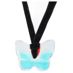 Autres Bijoux NEUF PENDENTIF BACCARAT PAPILLON CRISTAL IRISE TRANSPARENT + BOITE PENDANT